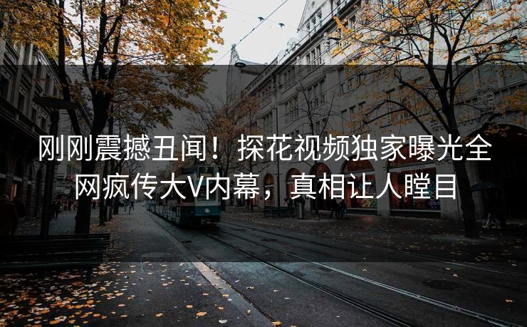 刚刚震撼丑闻！探花视频独家曝光全网疯传大V内幕，真相让人瞠目