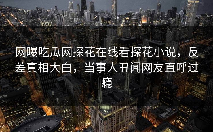 网曝吃瓜网探花在线看探花小说，反差真相大白，当事人丑闻网友直呼过瘾