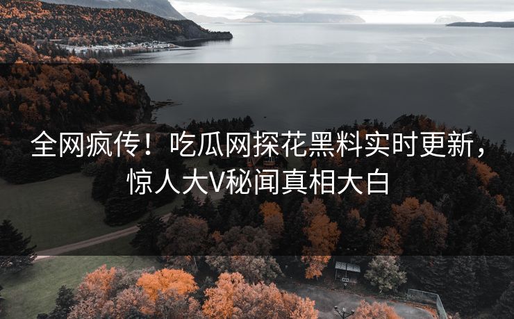 全网疯传！吃瓜网探花黑料实时更新，惊人大V秘闻真相大白  第1张
