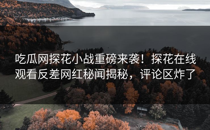 吃瓜网探花小战重磅来袭！探花在线观看反差网红秘闻揭秘，评论区炸了
